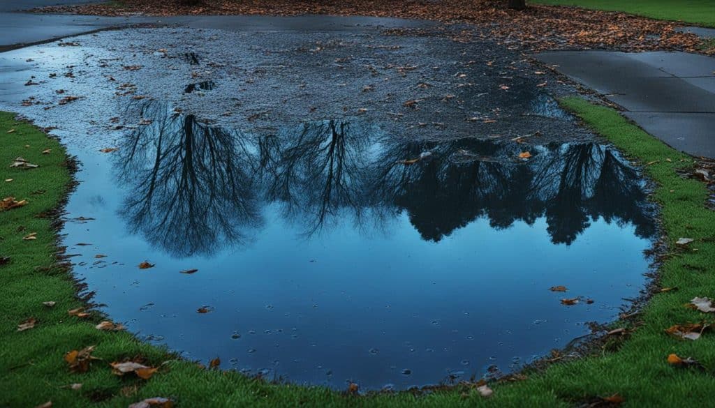 Standing water in yard - Yard Drainage