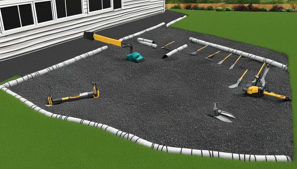 Yard Drainage System Assessment - French Drain Pipe